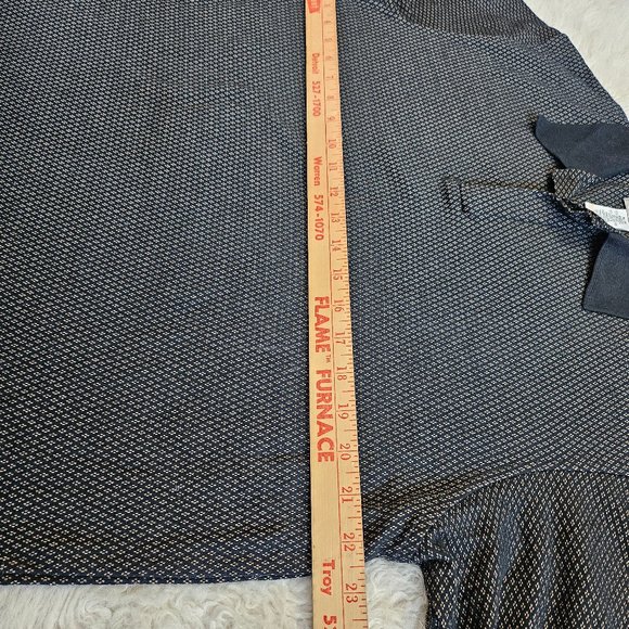 Vintage Pierre Cardin Men's Navy Blue Pull Over Long Sleeves Shirt Size M - Picture 3 of 8